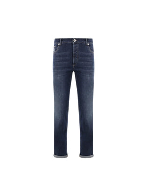 Stretch Denim Traditional-fit Jeans-BRUNELLO CUCINELLI-JOHN JULIA