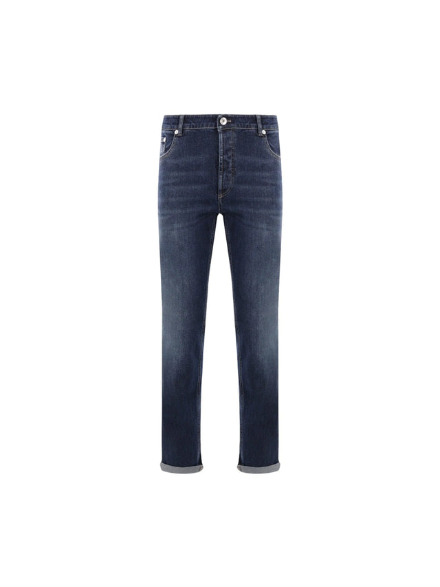 Stretch Denim Traditional-fit Jeans-BRUNELLO CUCINELLI-JOHN JULIA