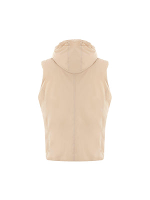 Stretch Nylon Sleeveless Down Jacket-BRUNELLO CUCINELLI-JOHN JULIA