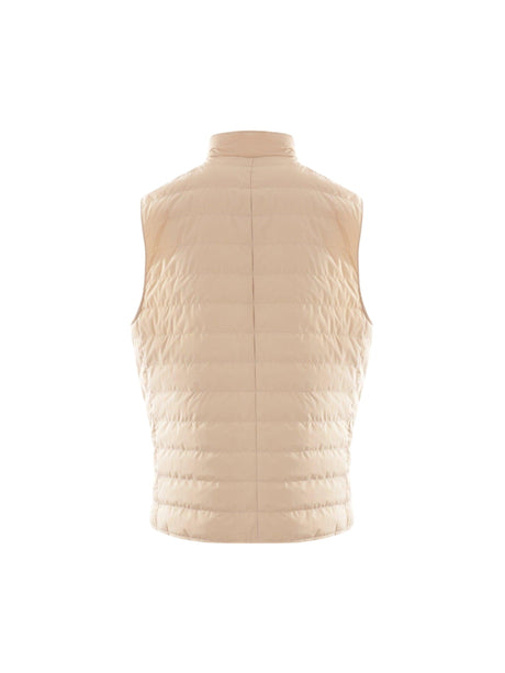 Stretch Nylon Sleeveless Down Jacket-BRUNELLO CUCINELLI-JOHN JULIA