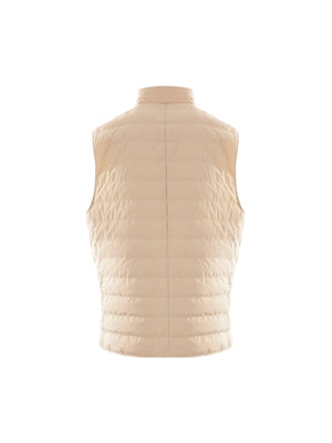 Stretch Nylon Sleeveless Down Jacket-BRUNELLO CUCINELLI-JOHN JULIA