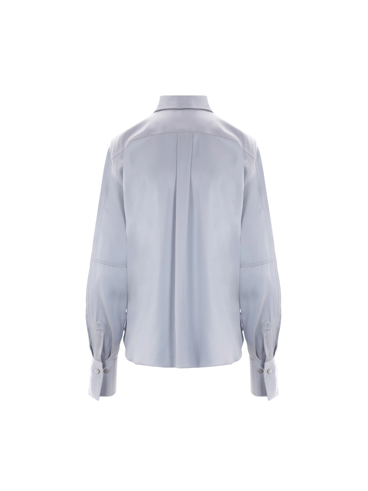 Stretch Satin Shirt-BRUNELLO CUCINELLI-JOHN JULIA