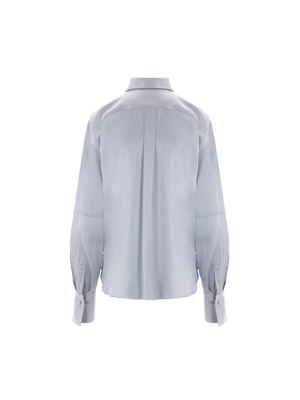 Stretch Satin Shirt-BRUNELLO CUCINELLI-JOHN JULIA