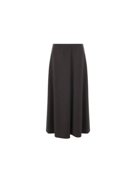 Stretch Wool Twill Skirt-BRUNELLO CUCINELLI-JOHN JULIA