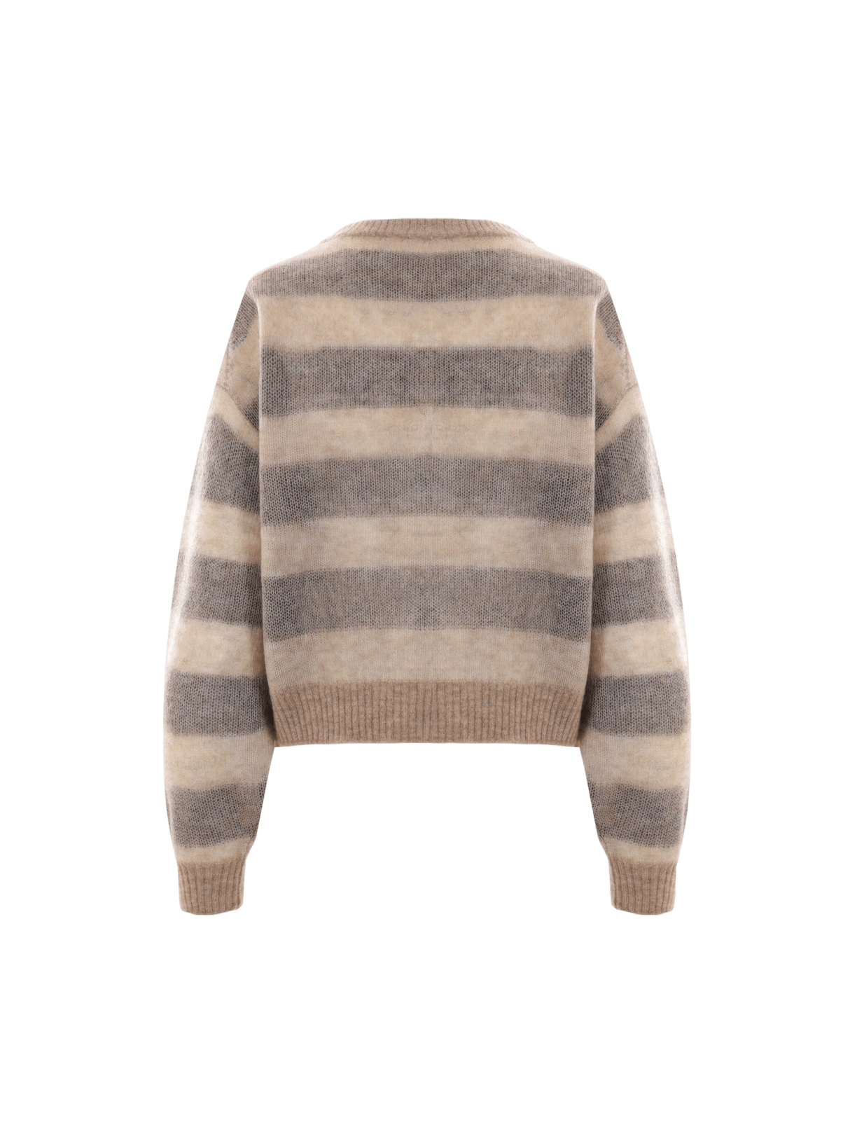 Striped Mohair Wool Blend Cropped Sweater-BRUNELLO CUCINELLI-JOHN JULIA