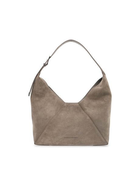 Bc Duo Suede Leather Hobo Bag With