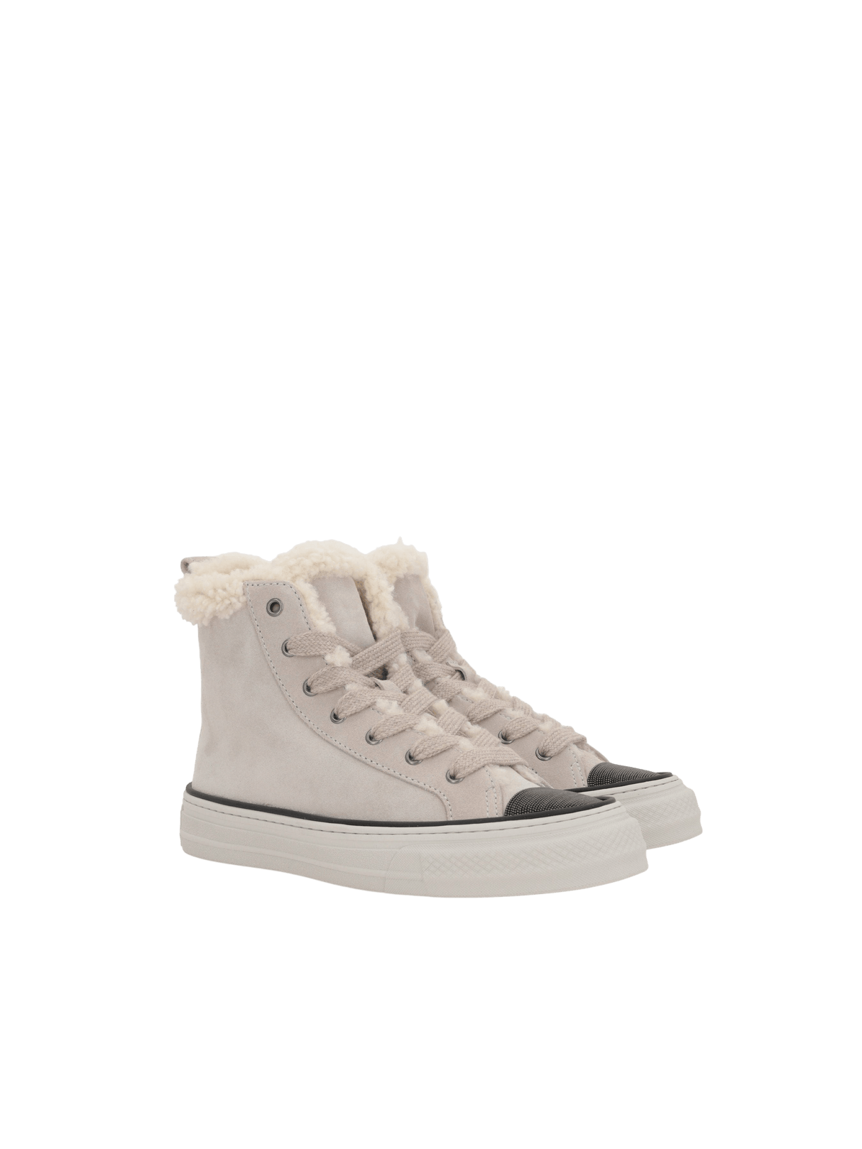 Suede High-Top Sneakers-BRUNELLO CUCINELLI-JOHN JULIA