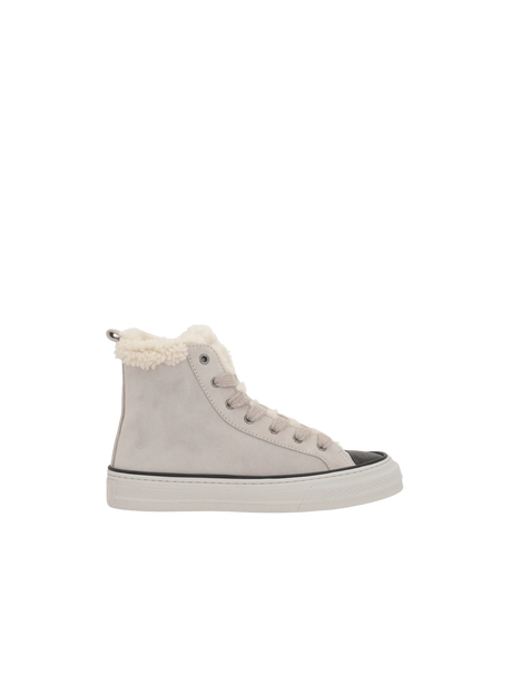 Suede High-Top Sneakers-BRUNELLO CUCINELLI-JOHN JULIA