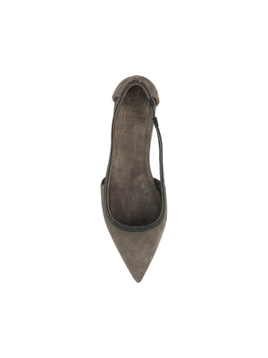 Suede Monile Ballerina Flats