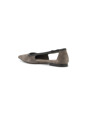 Suede Monile Ballerina Flats - Women > Shoes > Flats > Ballet flats