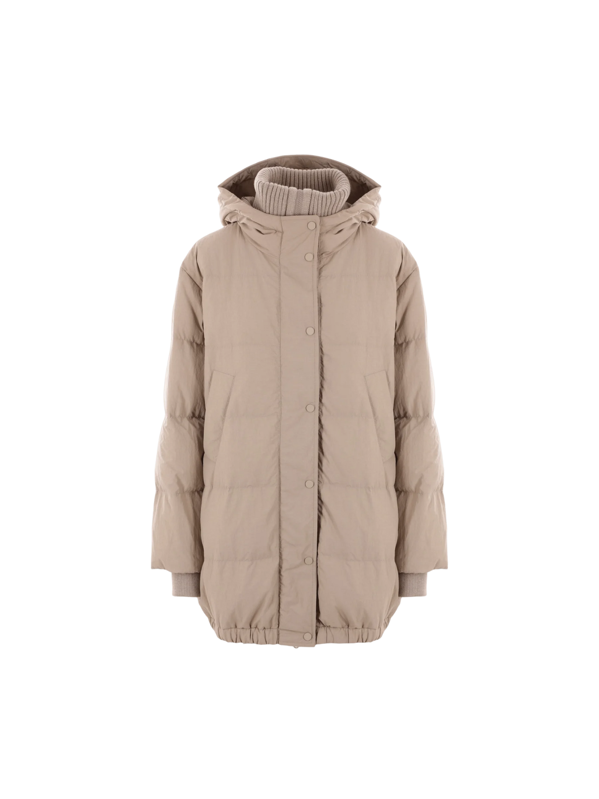 Technical Cotton Down Jacket-BRUNELLO CUCINELLI-JOHN JULIA