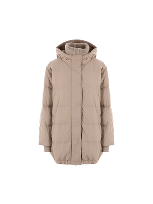 Technical Cotton Down Jacket-BRUNELLO CUCINELLI-JOHN JULIA