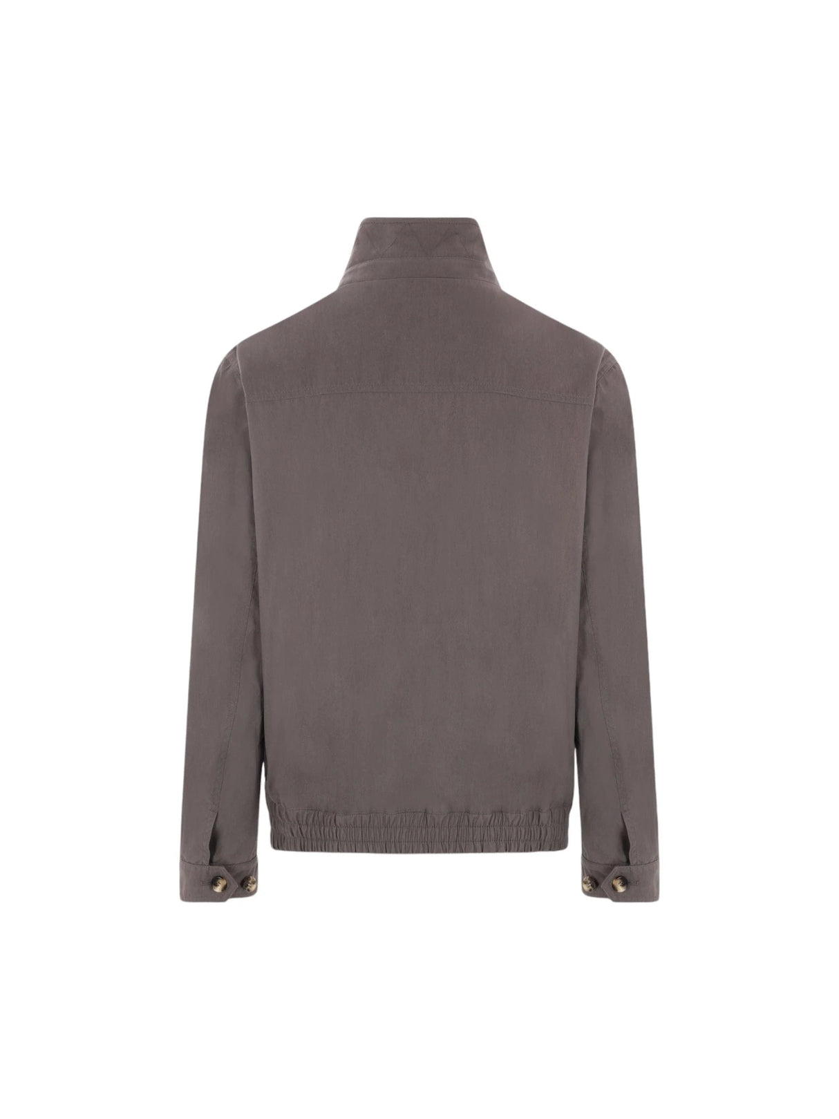 Techno Cotton Gabardine Bomber Jacket-BRUNELLO CUCINELLI-JOHN JULIA