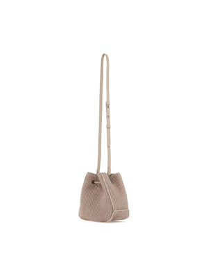 Techno Raffia Bucket Bag