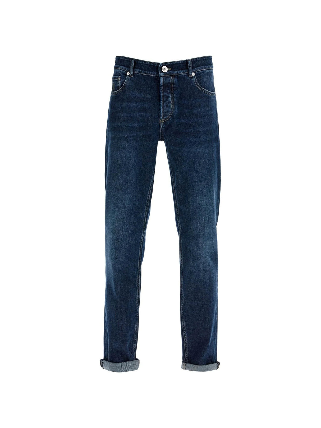 Traditional Fit Denim Jeans-Brunello Cucinelli-JOHN JULIA