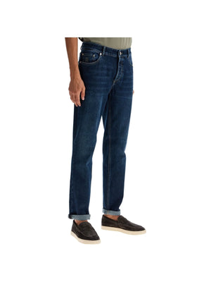 Traditional Fit Denim Jeans-Brunello Cucinelli-JOHN JULIA