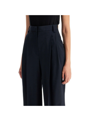 Tropical Luxury Wool High Waist Trousers.