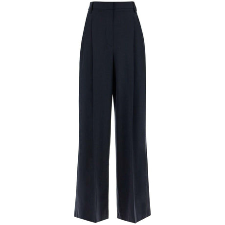 Tropical Luxury Wool High Waist Trousers.