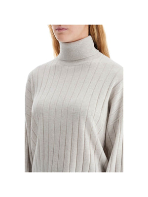 BRUNELLO CUCINELLI-High Neck Cashmere Pullover Sweater -JOHN JULIA.