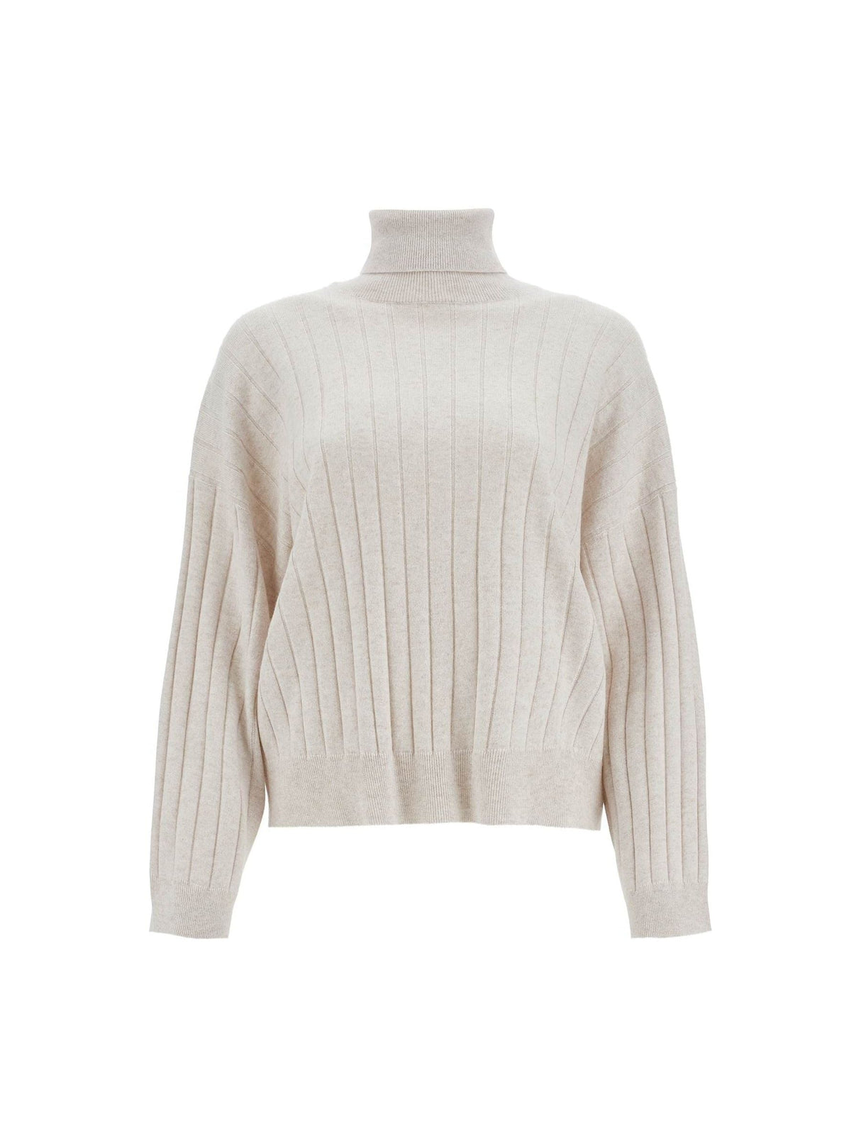 BRUNELLO CUCINELLI-High Neck Cashmere Pullover Sweater -JOHN JULIA.