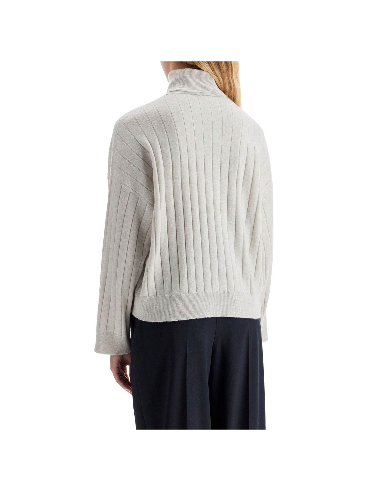 BRUNELLO CUCINELLI-High Neck Cashmere Pullover Sweater -JOHN JULIA.