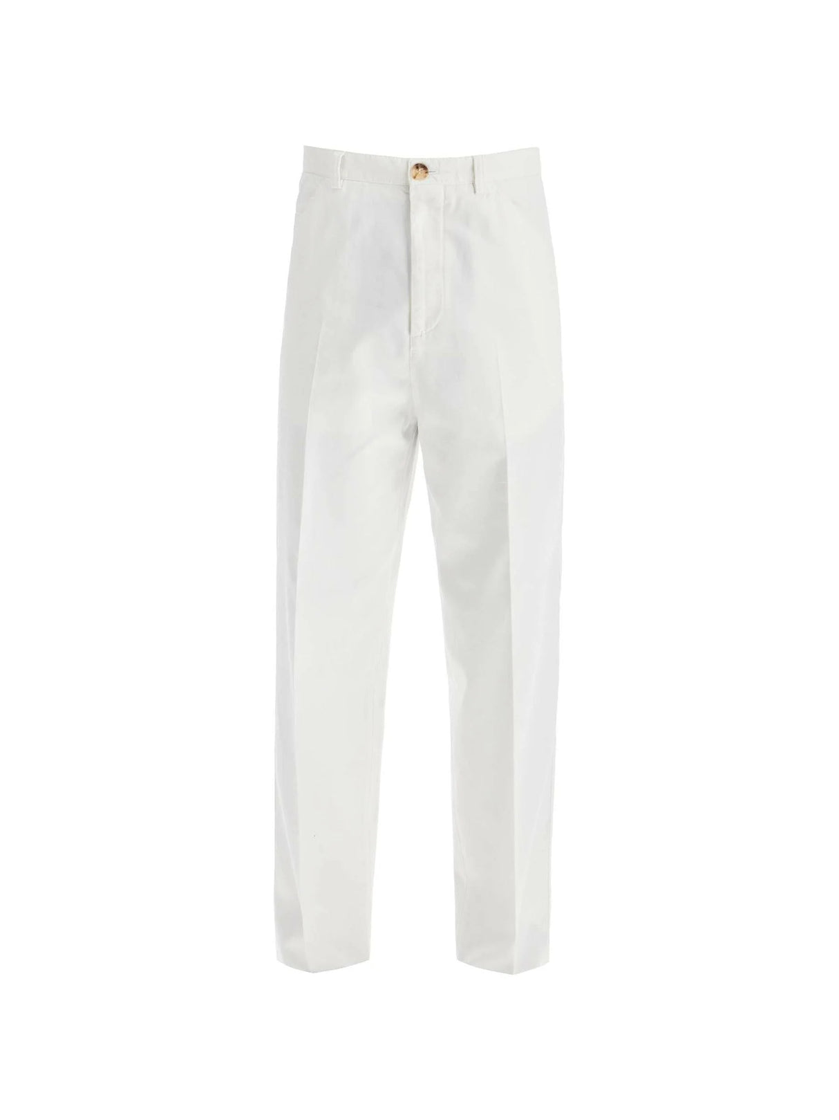 Twill Gabardine Trousers With Garment.