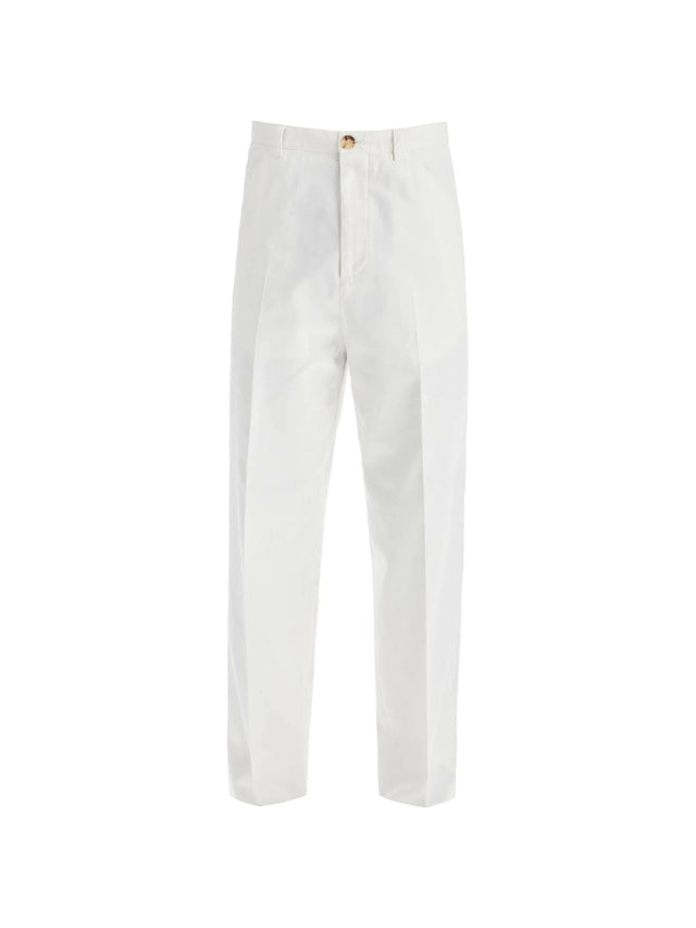 Twill Gabardine Trousers With Garment.