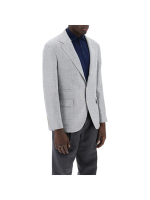 Unstructured Linen Wool And Silk Jacket