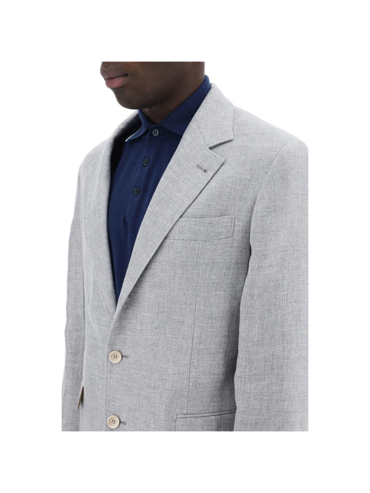 Unstructured Linen Wool And Silk Jacket