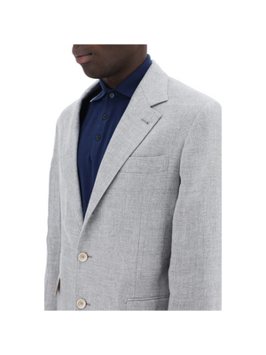 Unstructured Linen Wool And Silk Jacket