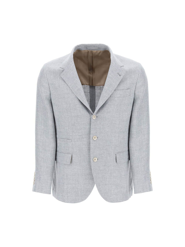 Unstructured Linen Wool And Silk Jacket