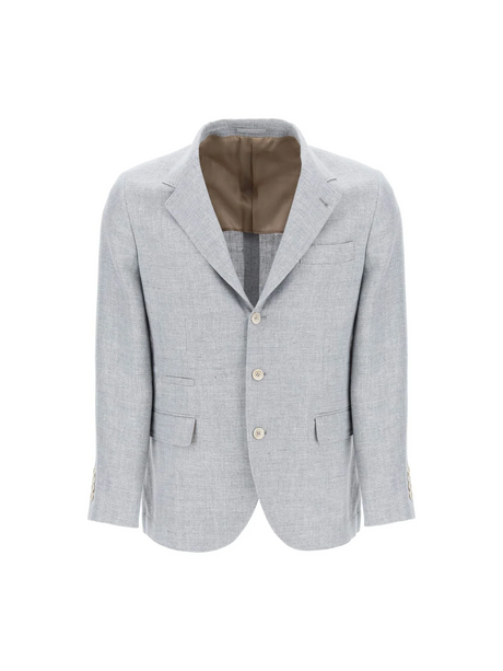 Unstructured Linen Wool And Silk Jacket