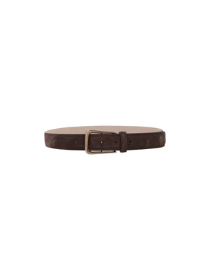 BRUNELLO CUCINELLI-Velvet Suede Belt-JOHN JULIA