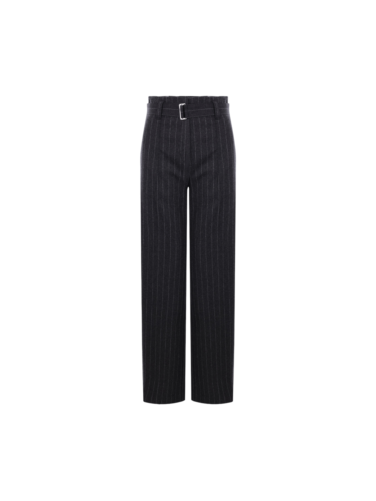 Wide-leg Belted Pinstriped Wool Trousers-BRUNELLO CUCINELLI-JOHN JULIA