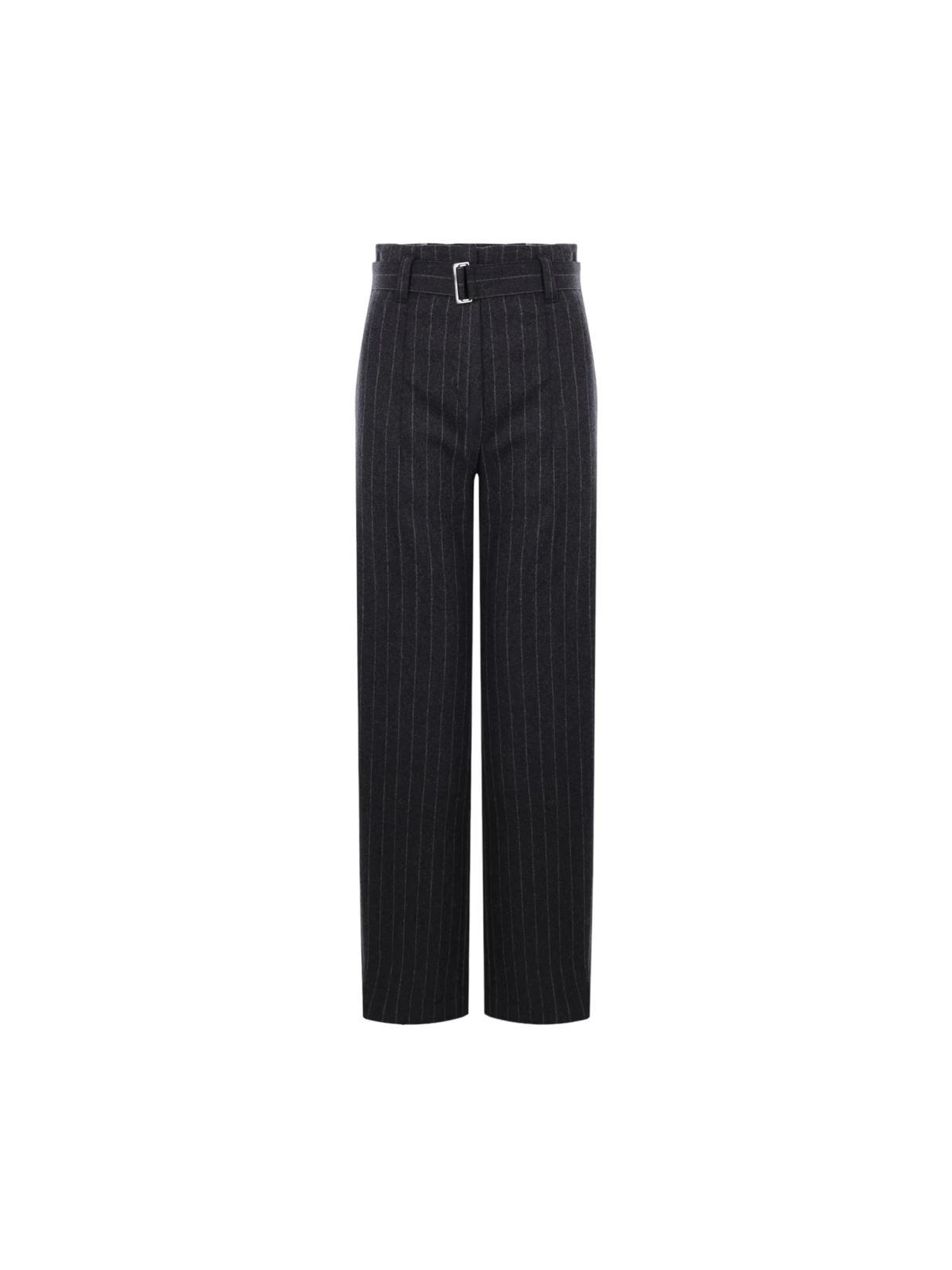 Wide-leg Belted Pinstriped Wool Trousers-BRUNELLO CUCINELLI-JOHN JULIA