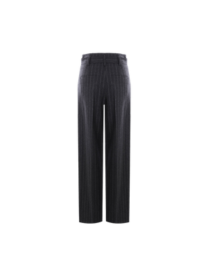 Wide-leg Belted Pinstriped Wool Trousers-BRUNELLO CUCINELLI-JOHN JULIA