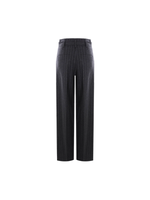 Wide-leg Belted Pinstriped Wool Trousers-BRUNELLO CUCINELLI-JOHN JULIA