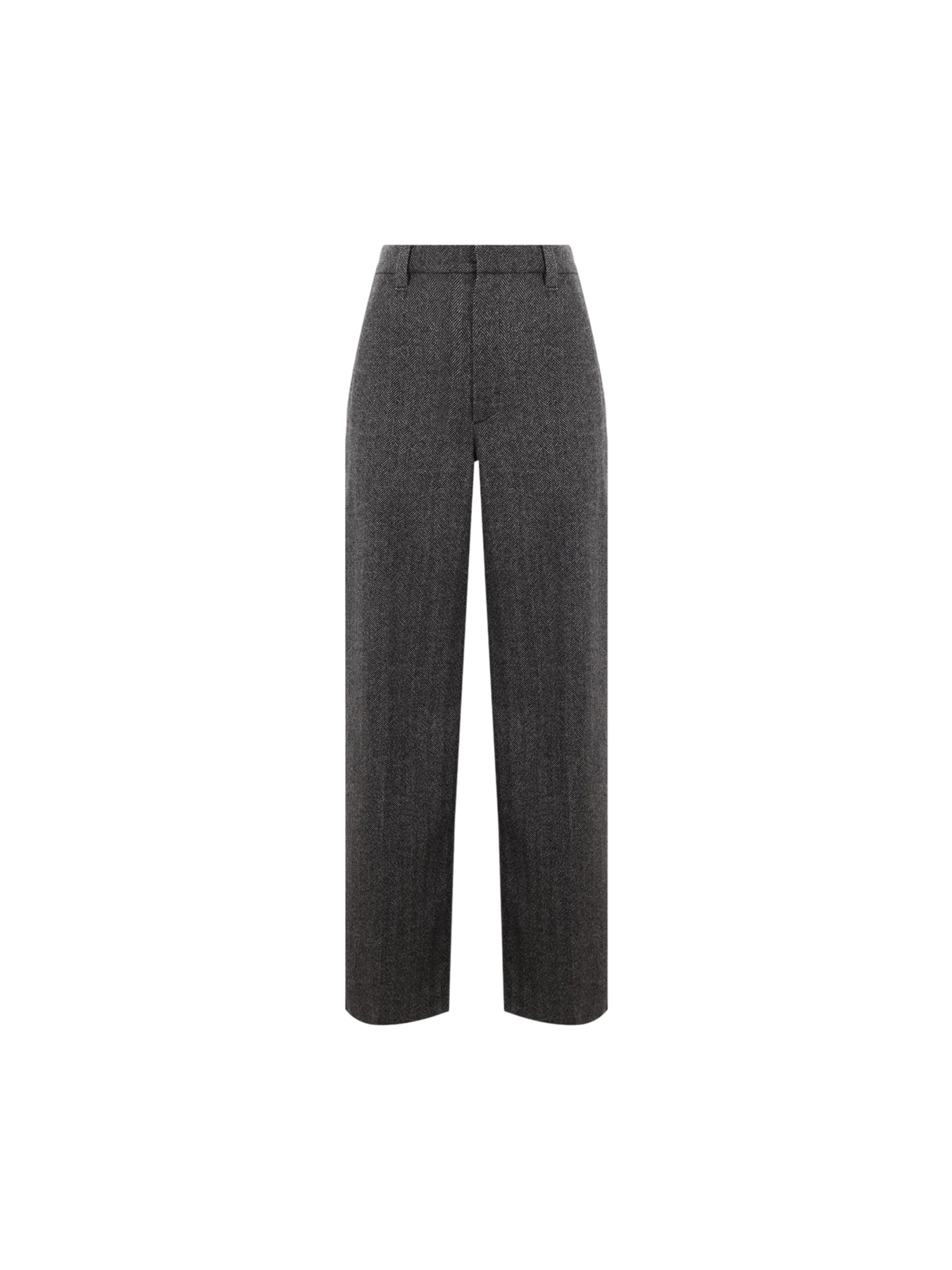 Wide-leg Herringbone Wool Trousers-BRUNELLO CUCINELLI-JOHN JULIA