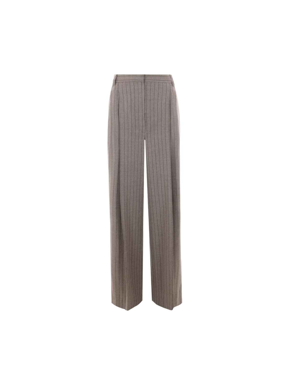 Wide-leg Pinstripe Wool Trousers-BRUNELLO CUCINELLI-JOHN JULIA