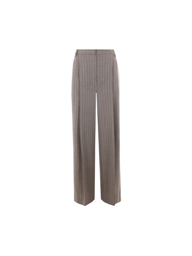 Wide-leg Pinstripe Wool Trousers-BRUNELLO CUCINELLI-JOHN JULIA