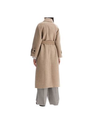 BRUNELLO CUCINELLI-Wool And Cashmere Coat With Belt. -JOHN JULIA.