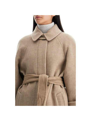 BRUNELLO CUCINELLI-Wool And Cashmere Coat With Belt. -JOHN JULIA.