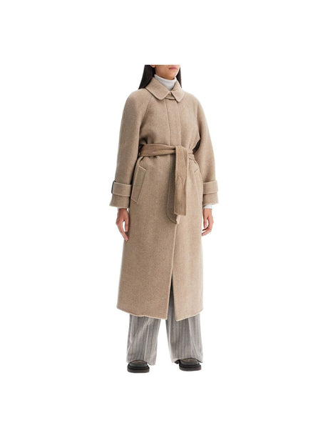 BRUNELLO CUCINELLI-Wool And Cashmere Coat With Belt. -JOHN JULIA.