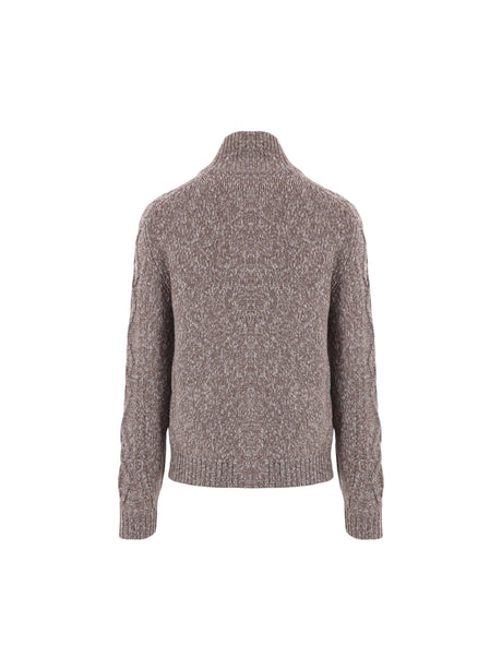 Wool and Cashmere Cable-knit Cardigan-BRUNELLO CUCINELLI-JOHN JULIA