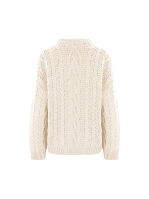 Wool and Cashmere Cable-knit Sweater-BRUNELLO CUCINELLI-JOHN JULIA