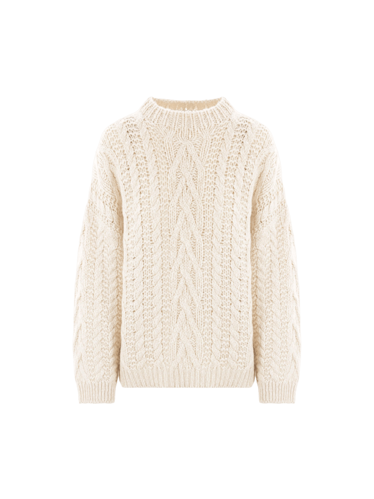 Wool and Cashmere Cable-knit Sweater-BRUNELLO CUCINELLI-JOHN JULIA