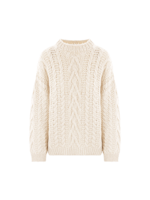 Wool and Cashmere Cable-knit Sweater-BRUNELLO CUCINELLI-JOHN JULIA