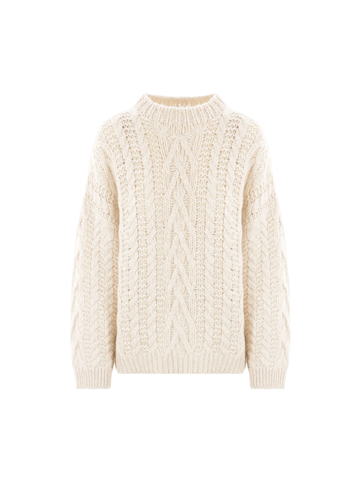 Wool and Cashmere Cable-knit Sweater-BRUNELLO CUCINELLI-JOHN JULIA