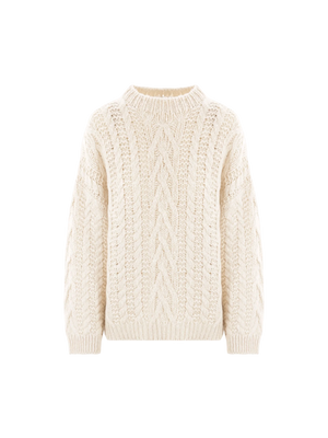 Wool and Cashmere Cable-knit Sweater-BRUNELLO CUCINELLI-JOHN JULIA