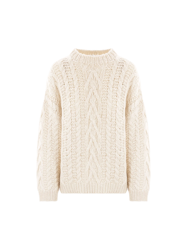 Wool and Cashmere Cable-knit Sweater-BRUNELLO CUCINELLI-JOHN JULIA